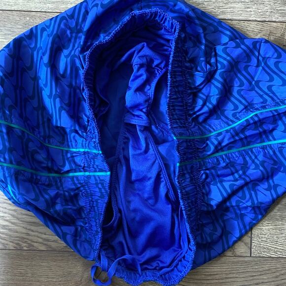 Nike Dri-Fit Running Shorts Lined Blue Drawstring Women's L 3" - Picture 4 of 5